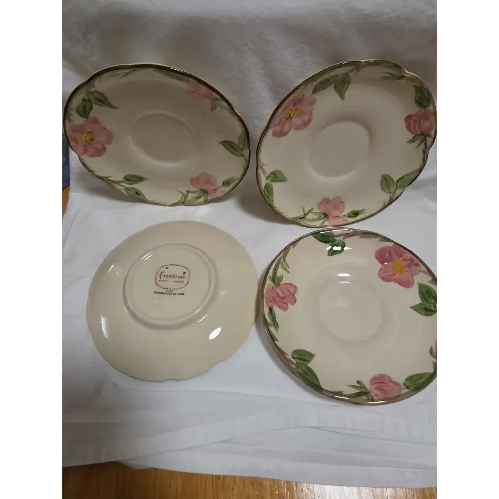 Vintage Set of 4 Franciscan Desert Rose 5.5